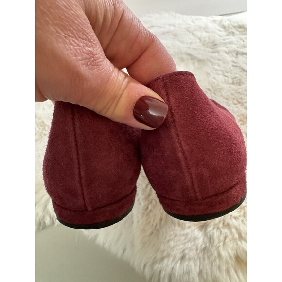 Pel’arte Women’s Ballerina Flats Red Suede Tassel Fall Black Cap Holiday 7.5/38 - Picture 10 of 10